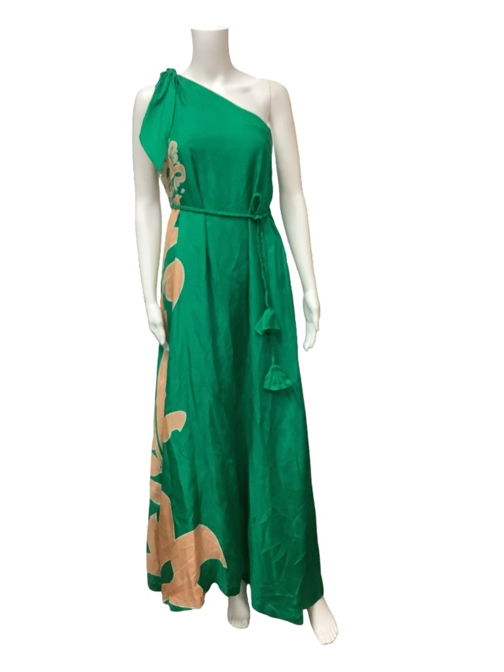 Hannah One Shoulder Printed Long Dress Size: XS